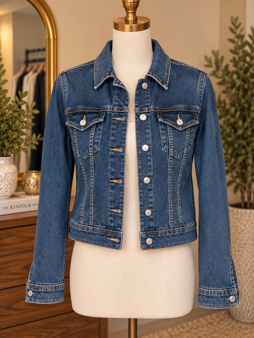 Levi Classic Women's Dark Blue Denim Jean Jacket
